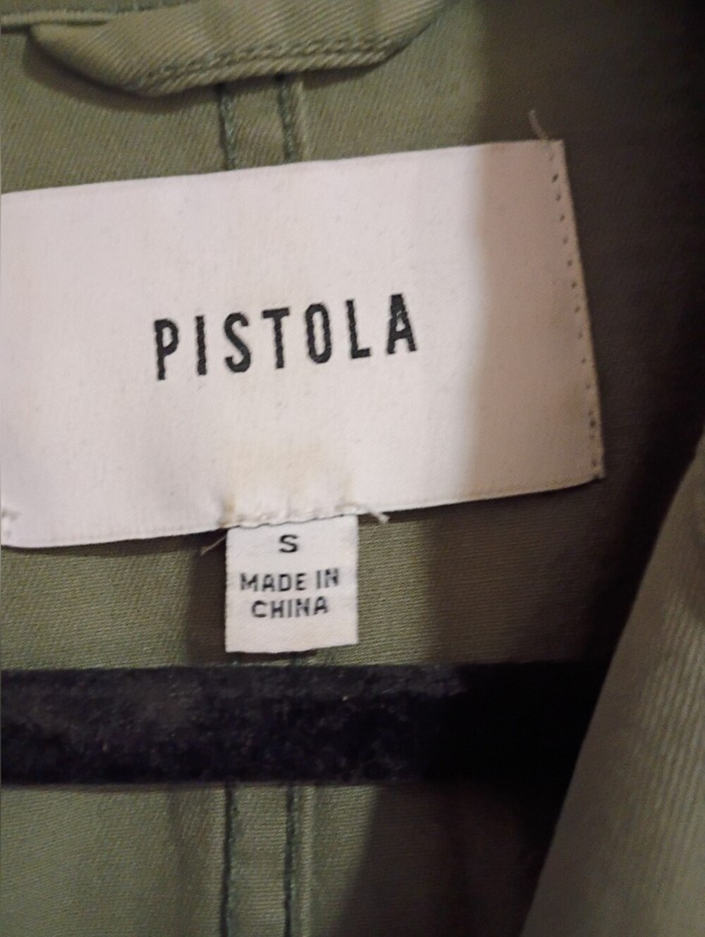 PISTOLA Star-Print Olive Green Utility Jumpsuit Like New - Picture 6 of 7